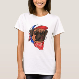 Patriotic Pug T-shirt