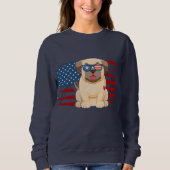 Patriotic Pug Trui (Voorkant)