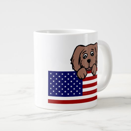 Patriotic Pup Grote Koffiekop (Voorkant rechts)