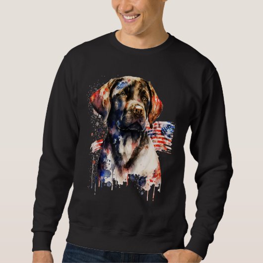 Patriotic Puppy 4th of July USA Independence Day 1 Trui (Voorkant)