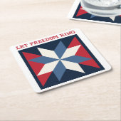 Patriotic Quilt Square Kartonnen Onderzetters (Schuin)