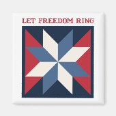 Patriotic Quilt Square Magneet (Voorkant)