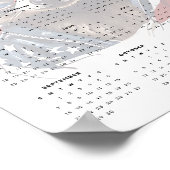 Patriotic Raccoon Rood Wit Blauw Kalender 2025 Poster (Hoek)