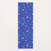Patriotic Red and White Stars On Blue Yogamat (Voorkant)