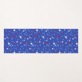 Patriotic Red and White Stars On Blue Yogamat (Voorkant (horizontaal))