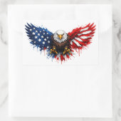 Patriotic Red White and Blue Bald Eagle Rechthoekige Sticker (Tas)