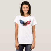 Patriotic Red White and Blue Bald Eagle T-shirt (Voorkant volledig)
