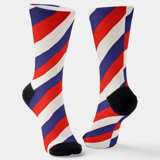 Patriotic Red White and Blue Striped Sokken (Gebogen)