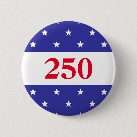 Patriotic Red White & Blue 250 Button (Voorkant)