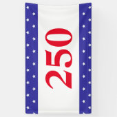 Patriotic Red White & Blue 250 Button Spandoek (Verticaal)