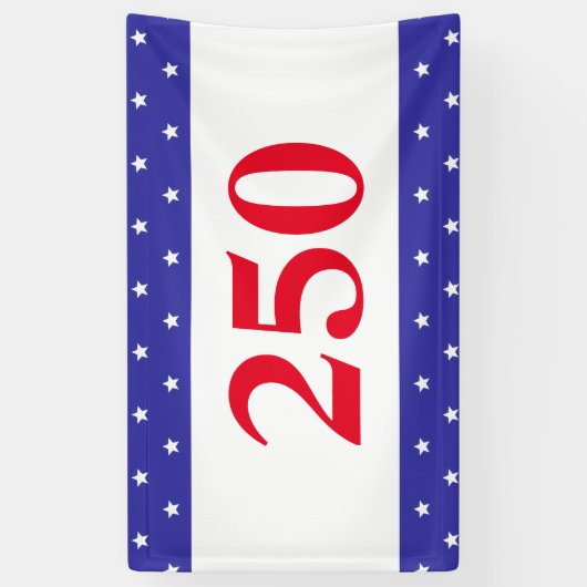 Patriotic Red White & Blue 250 Button Spandoek (Verticaal)