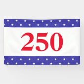 Patriotic Red White & Blue 250 Button Spandoek (Horizontaal)