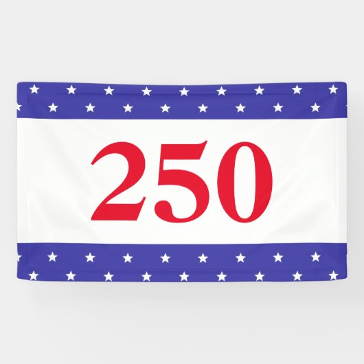 Patriotic Red White & Blue 250 Button Spandoek (Horizontaal)