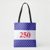 Patriotic Red White & Blue 250 Button Tote Bag (Voorkant)