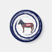 Patriotic Red White Blue Donkey Magneet (Voorkant)