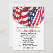 Patriotic Red White Blue Family Reunion Kaart (Voorkant)