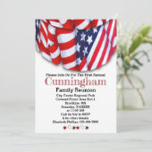 Patriotic Red White Blue Family Reunion Kaart (Staand voorkant)