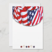 Patriotic Red White Blue Family Reunion Kaart (Achterkant)