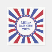 Patriotic Red White Blue Family Reunion Servetten (Voorkant)