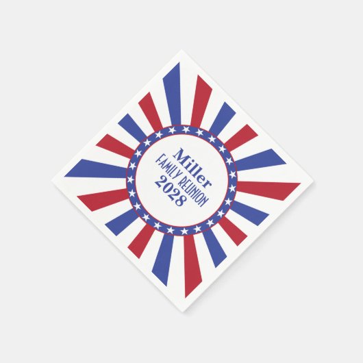 Patriotic Red White Blue Family Reunion Servetten (Hoek)