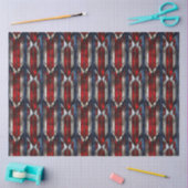 Patriotic Red White Blue Geometric Pattern Tissuepapier (Craft)