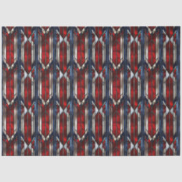 Patriotic Red White Blue Geometric Pattern Tissuepapier