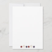 Patriotic Red White Blue Lights Family Reunion Kaart (Achterkant)