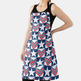 PATRIOTIC RED WHITE BLUE STARS & PATTERNS SCHORT