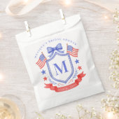 Patriotic Red White & I Do Monogram Bridal Shower Bedankzakje (Geknipt)