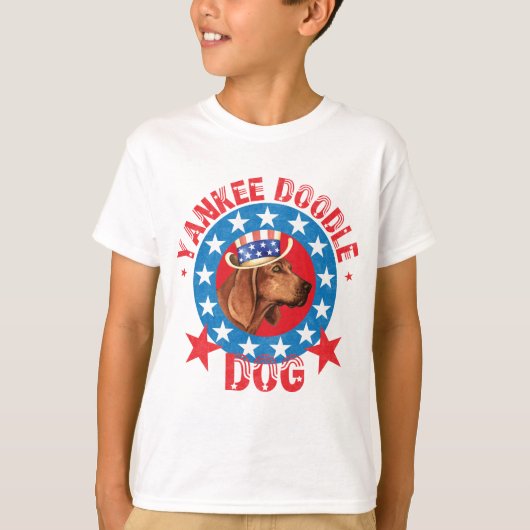 Patriotic Redbone Coonhound T-shirt (Voorkant)