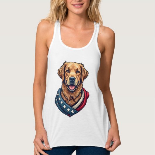 Patriotic Retriever Pride Vintage Dog Shirt 4 (Voorkant)