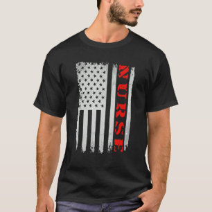 Patriotic Rn Lpn Cna American Flag op 4 juli verpl T-shirt