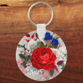 Patriotic Rose Bouquet Sleutelhanger (Voorkant)