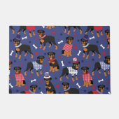 Patriotic Rottweiler Pattern Doormat Deurmat (Voorkant)