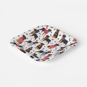Patriotic Rottweiler Pattern Papieren Bordje (Gebogen)