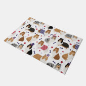 Patriotic Rough Collie Pattern Doormat Deurmat (Schuin)