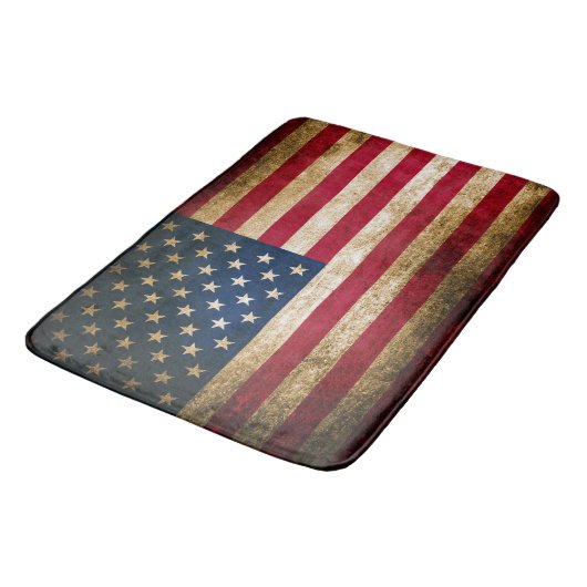 Patriotic Rustic American Flag Badmat (Gekanteld)