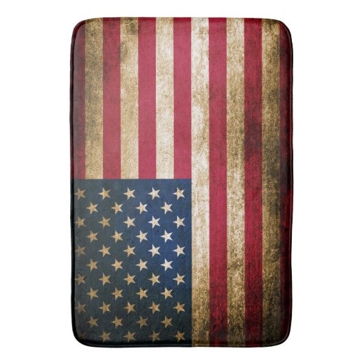 Patriotic Rustic American Flag Badmat (Voorkant Verticaal)