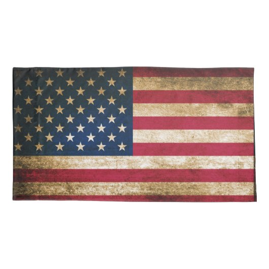 Patriotic Rustic American Flag Kussensloop (Achterkant)