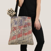 *~* Patriotic Rustic Barnwood Constitutionele Vlag Tote Bag (Dichtbij)