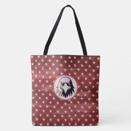 *~* Patriotic Rustic Barnwood Stars Bald Eagle Tote Bag