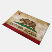 Patriotic Rustic California Republic Flag Deurmat (Schuin)