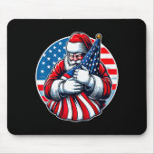 Patriotic Santa Claus For Men Women Usa Flag Chris Muismat (Voorkant)