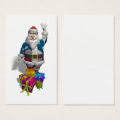 Patriotic Santa Claus Visitekaartje (Voorkant /achterkant)
