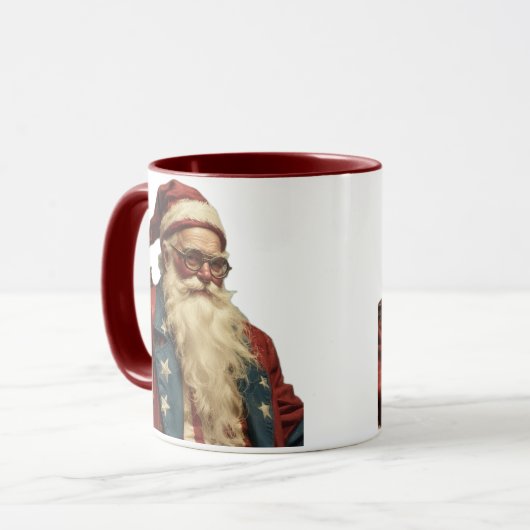 Patriotic Santa Clause Mok (Voorkant links)