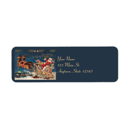 Patriotic Santa Etiket (Voorkant)