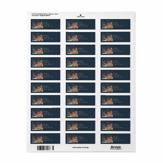 Patriotic Santa Etiket (Full Sheet)