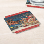 Patriotic Santa Kartonnen Onderzetters (Gekanteld)