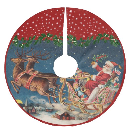 Patriotic Santa Kerstboom Rok (Voorkant)