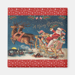 Patriotic Santa Magneet